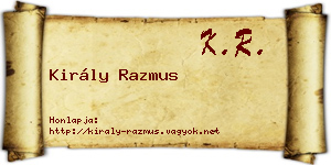 Király Razmus névjegykártya